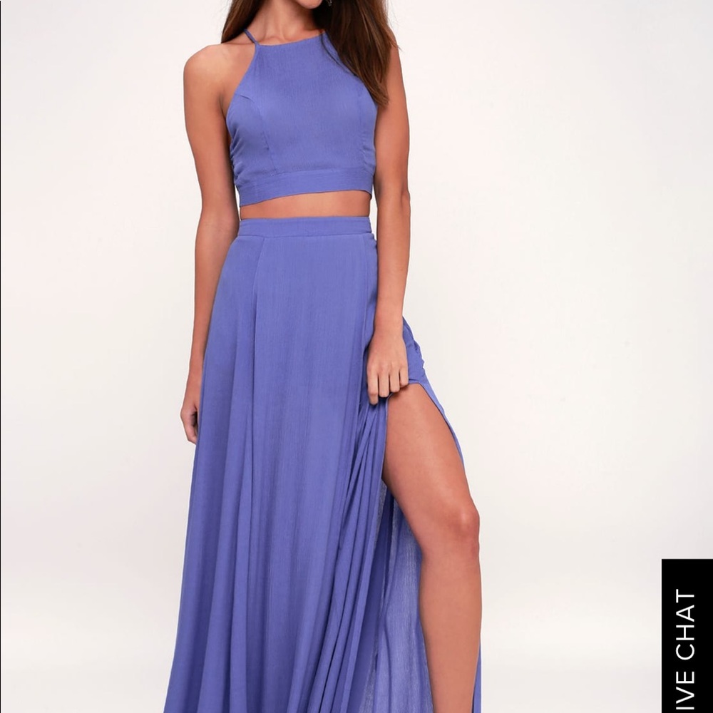 Lulus Periwinkle Two Piece Set